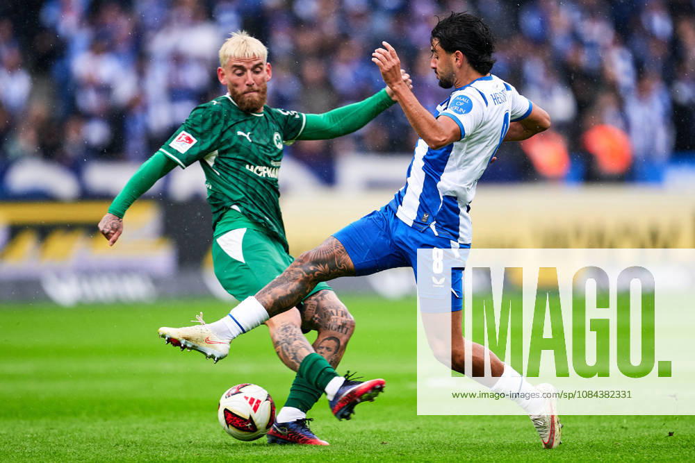 Kevin Sessa, Hertha BSC, 08; Ole Pohlmann, Greuther Fürth, 10; GER; Hertha BSC vs. SPVGG Greuther Fürth, 2. Bundesliga, 2026–27 season, Matchday 7, October 11, 2026 DFL regulations prohibit any use of photographs as image sequences and or quasi-video GER, Hertha BSC vs. SPVGG Greuther Fürth, 2. Bundesliga, 2026–27 season, Matchday 7, October 11, 2026, Berlin