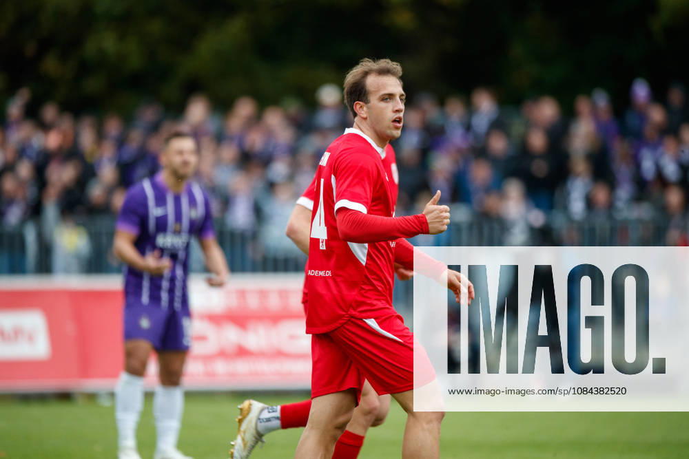 Goal celebration 1–0 by goal scorer Felix Heim, Greifswald, GER; Greifswalder FC vs. FC Erzgebirge Aue; soccer; men s; Regionalliga Nordost; Matchday 12; 2026–2027 season, October 11, 2026, Greifswald Volksstadion, Mecklenburg-Western Pomerania, Germany