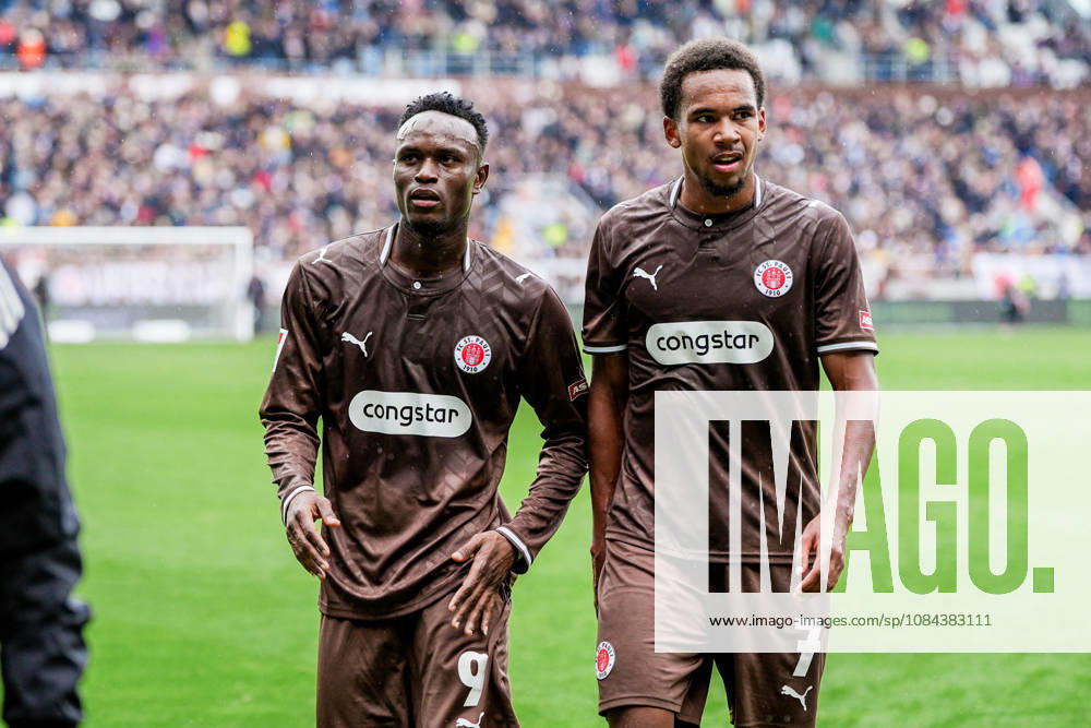 Germany Soccer 2. Bundesliga 2026–27, Matchday 7: FC St. Pauli vs. Karlsruher SC, Millerntor Stadium, Hamburg, St. Pauli: Abdoulie Ceesay (FC St. Pauli, 9), free kick; Youssoupha Niang (FC St. Pauli, 7)