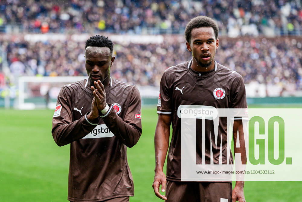 Germany Soccer 2. Bundesliga 2026–27, Matchday 7: FC St. Pauli vs. Karlsruher SC, Millerntor Stadium, Hamburg, St. Pauli: Abdoulie Ceesay (FC St. Pauli, 9), free kick; Youssoupha Niang (FC St. Pauli, 7)