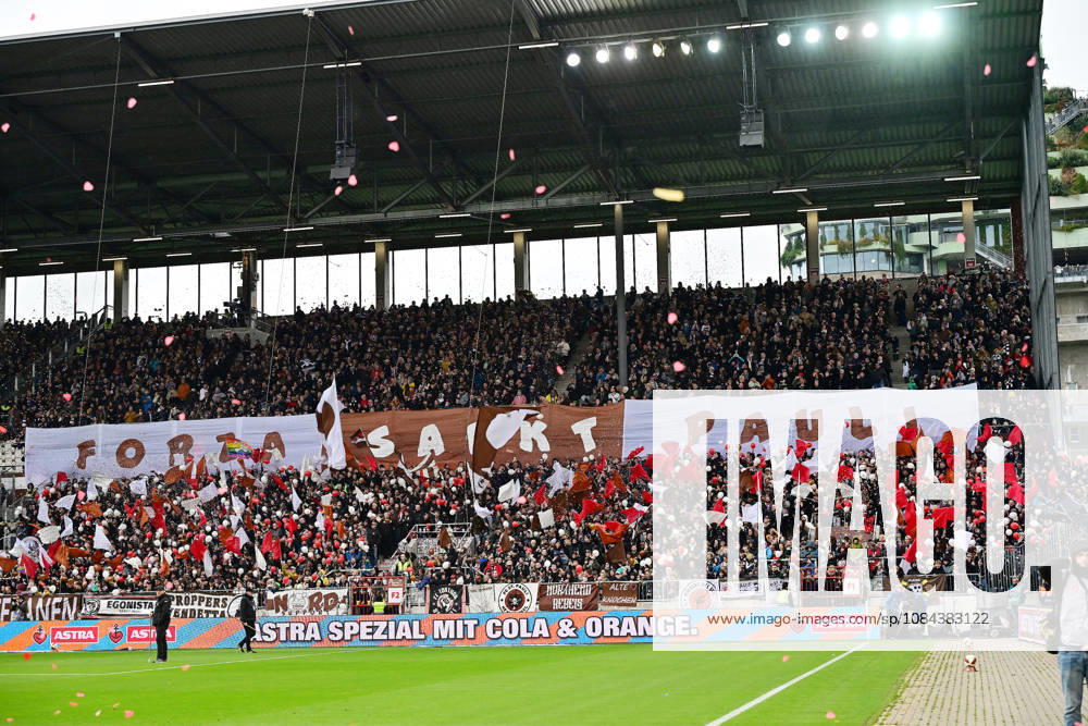 GER Soccer, Men, 2nd Division, Matchday 5, 2026–2027 Season, Hamburg, FC St. Pauli vs. Karlsruher SC – Feature: Pauli Fan Block. DFB and DFL regulations prohibit any use of photographs as image sequences and or quasi-video. Hamburg Millerntorstadion, Hamburg, Germany