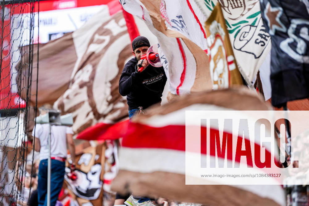 Germany Soccer 2. Bundesliga 2026–27, Matchday 7: FC St. Pauli vs. Karlsruher SC, Millerntor Stadium, Hamburg, St. Pauli South Stand, Ultras, Fans, Flags, Capo