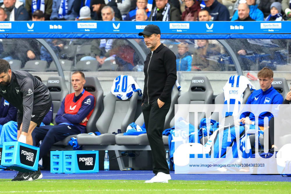 Germany, Soccer, 2. Bundesliga, Matchday, 2026–2027 Season, Berlin Olympic Stadium, Hertha BSC vs. Greuther Fürth Head Coach Stefan Leitl, Hertha BSC Berlin; Gustaf Nilsson, Hertha BSC Berlin. 9 2 League. DFB and DFL regulations prohibit any use of photographs as image sequences and or quasi-video. nordphoto GmbH, Engler, Berlin, Berlin Olympic Stadium, Berlin, Germany