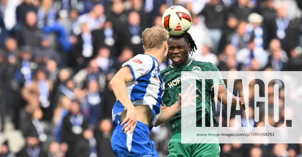 Soccer Season 2026–2027, Matchday 2, Bundesliga, Hertha BSC Berlin vs. SpVgg Greuther Fürth (Kleeblatt), Sports photo by Zink . DFL regulations prohibit any use of photographs as image sequences and or quasi-video; for editorial use only for editorial use only Oluwaseun Adewumi 19, Hertha BSC Hendry Blank 34, SpVgg Greuther Fürth