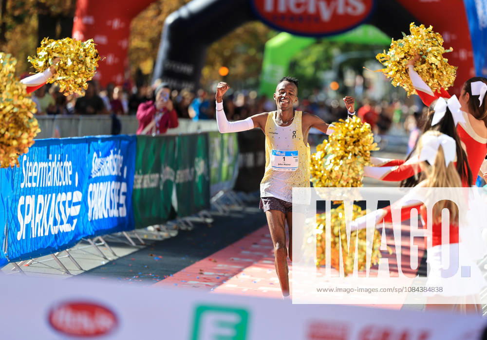 RUNNING - Graz Marathon 2026 GRAZ,AUSTRIA,11.OCT.26 - RUNNING - Graz Marathon. Image shows the rejoicing of John Maina Ndirangu (KEN). GEPAxpictures xWolfgangxGrebien
