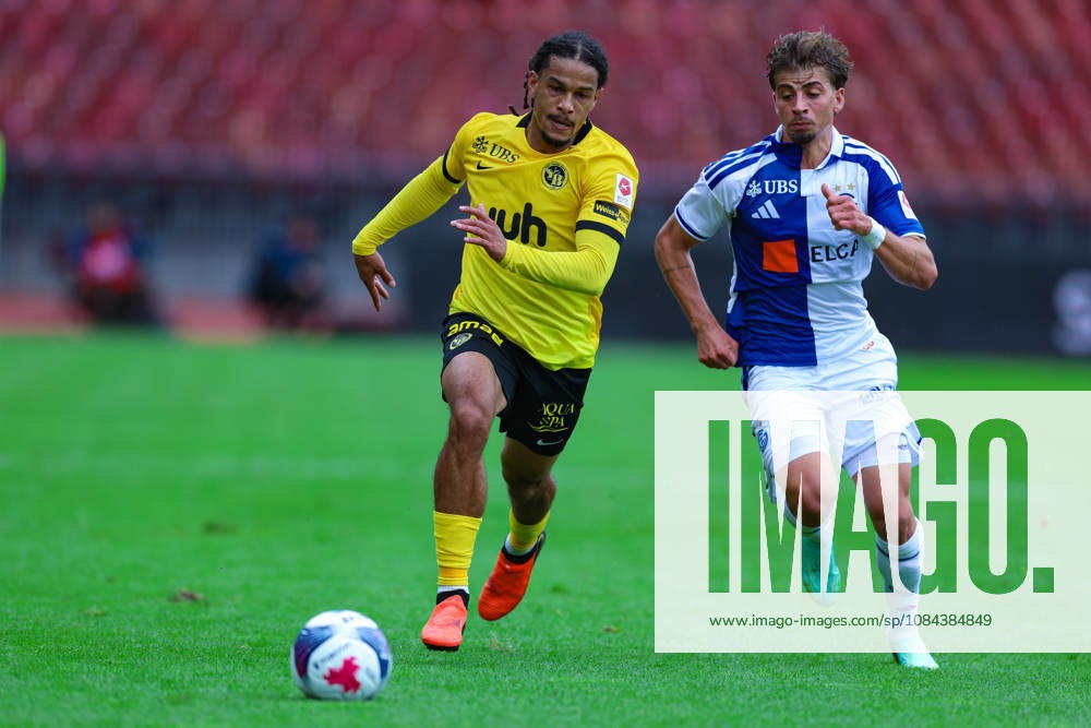 GC Zurich vs. BSC Young Boys, Brack Super League, October 11, 2026, Simone Stroscio 28, Grasshopper Club Zurich, right, in the Brack Super League match between Grasshopper Club Zurich (GCZ) and BSC Young Boys (YB) on October 11, 2026, at Letzigrund Stadium in Zurich, Switzerland; Zurich, Letzigrund Stadium, Zurich, Switzerland