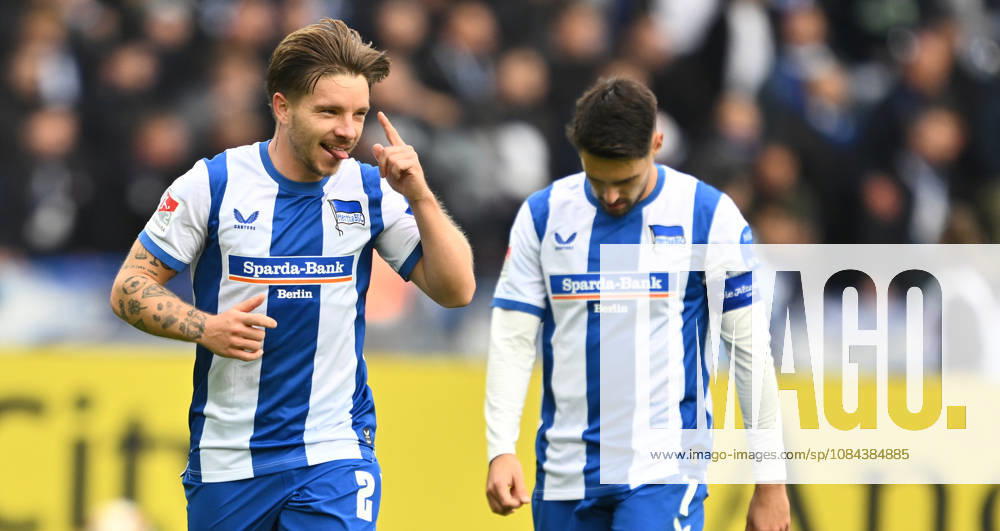 Soccer Season 2026–2027, Matchday 2, Bundesliga, Hertha BSC Berlin vs. SpVgg Greuther Fürth (Kleeblatt), Sports photo by Zink . DFL regulations prohibit any use of photographs as image sequences and or quasi-video; for editorial use only for editorial use Goal celebration Cheering Joy after a goal Goal Shot on goal for the 1–0 by Mads Pedersen 22, Hertha BSC