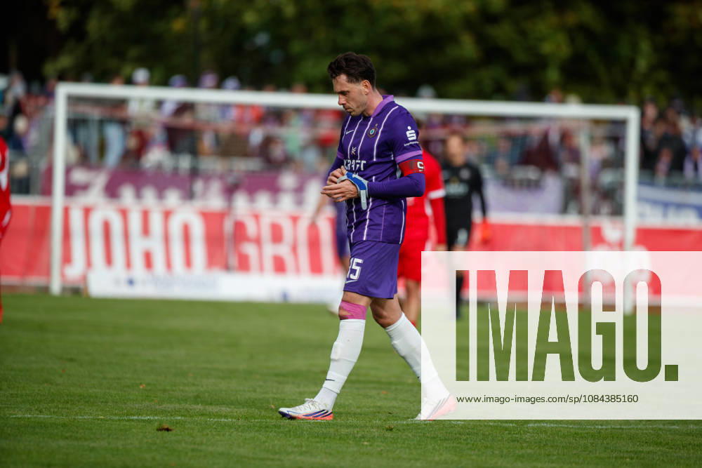 Marcel Bär (Aue) is disappointed, angry, frustrated, and upset GER, Greifswalder FC vs. FC Erzgebirge Aue, Soccer, Men, Northeast Regional League, Matchday 12, 2026–2027 Season, October 11, 2026, Greifswald Volksstadion, Mecklenburg-Western Pomerania, Germany