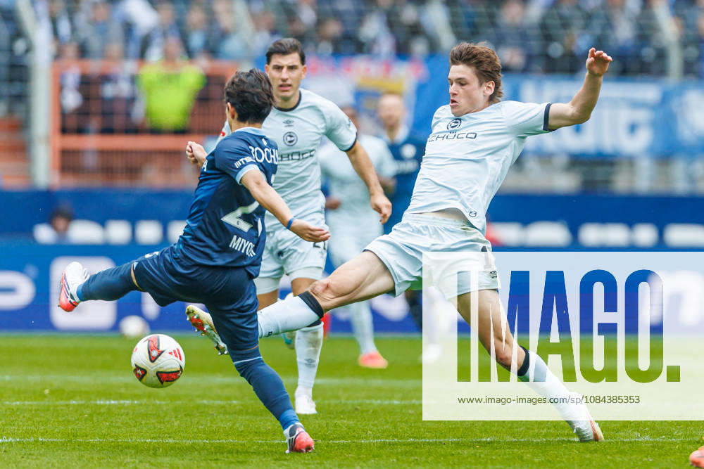 Koji Miyoshi of VfL Bochum and Maximilian Grosser of DSC Arminia Bielefeld battle for the ball during the 2. Bundesliga match between VfL Bochum and Arminia Bielefeld at Ruhrstadion on October 11, 2026, in Bochum, Germany. Photo by Mario Hommes, DeFodi Images. Koji Miyoshi of VfL Bochum and Maximilian Grosser of DSC Arminia Bielefeld battle for the ball during the 2. Bundesliga match between VfL Bochum and Arminia Bielefeld at Vonovia Ruhrstadion on October 11, 2026 in Bochum, Germany. Photo by Mario Hommes, DeFodi Images. DFB and DFL regulations prohibit any use of photographs as image sequences and or quasi-video. Photo by Mario Hommes, DeFodi Images.
