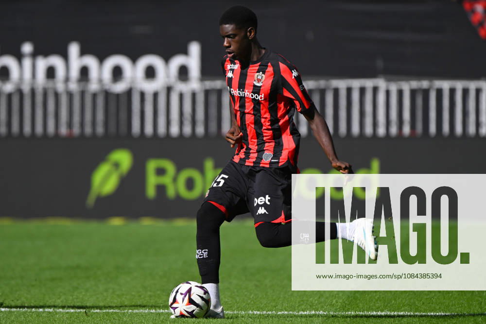 Niels Nkounkou (OGCN) - Ligue 1 McDonalds match between OGC Nice and Racing Club de Strasbourg Alsace on October 11, 2026 at the Allianz Riviera Stadium in Nice.