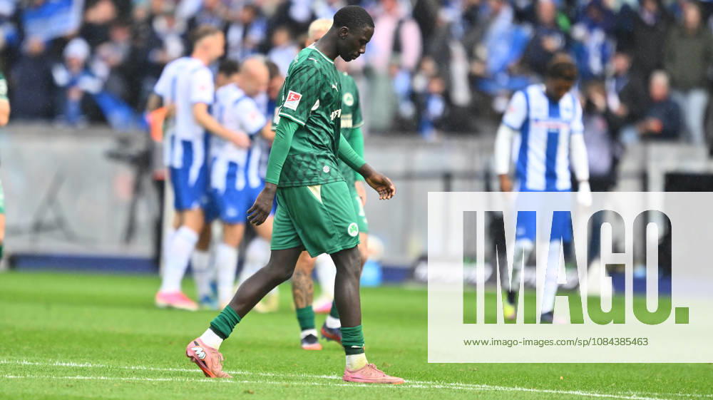Soccer Season 2026–2027, Matchday 2, Bundesliga, Hertha BSC Berlin vs. SpVgg Greuther Fürth (Kleeblatt), Sports photo by Zink . DFL regulations prohibit any use of photographs as image sequences and or quasi-video; for editorial use only for editorial use only Omar Sillah, 42, SpVgg Greuther Fürth, disappointed Disappointment