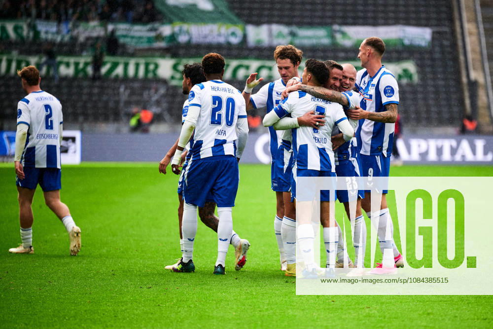 Hertha BSC Berlin celebrates a 2–0 lead, Gustaf Nilsson (Hertha BSC), 09, GER, Hertha BSC vs. SPVGG Greuther Fürth, 2. Bundesliga, 2026–27 season, Matchday 7, October 11, 2026. DFL regulations prohibit any use of photographs as image sequences and or quasi-video. GER, Hertha BSC vs. SPVGG Greuther Fürth, 2. Bundesliga, 2026–27 season, Matchday 7, October 11, 2026, Berlin
