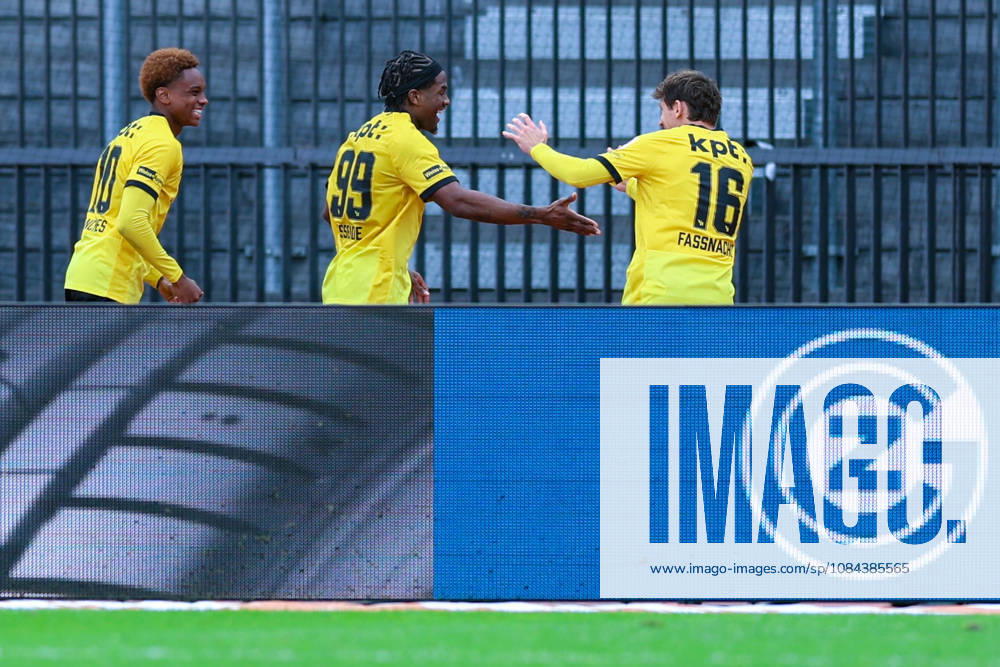 GC Zurich vs. BSC Young Boys, Brack Super League, October 11, 2026. Scorer of the 0–1 goal for YB, Samuel Essende ’99, BSC Young Boys, center, in the Brack Super League match between Grasshopper Club Zurich (GCZ) and BSC Young Boys (YB) on October 11, 2026, at Letzigrund Stadium in Zurich, Switzerland; Zurich, Letzigrund Stadium, Zurich, Switzerland