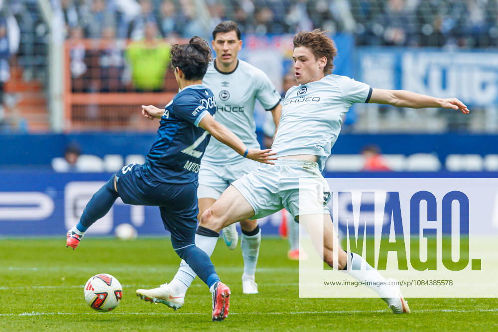 Koji Miyoshi of VfL Bochum and Maximilian Grosser of DSC Arminia Bielefeld battle for the ball during the 2. Bundesliga match between VfL Bochum and Arminia Bielefeld at Ruhrstadion on October 11, 2026, in Bochum, Germany. Photo by Mario Hommes, DeFodi Images. Koji Miyoshi of VfL Bochum and Maximilian Grosser of DSC Arminia Bielefeld battle for the ball during the 2. Bundesliga match between VfL Bochum and Arminia Bielefeld at Vonovia Ruhrstadion on October 11, 2026 in Bochum, Germany. Photo by Mario Hommes, DeFodi Images. DFB and DFL regulations prohibit any use of photographs as image sequences and or quasi-video. Photo by Mario Hommes, DeFodi Images.