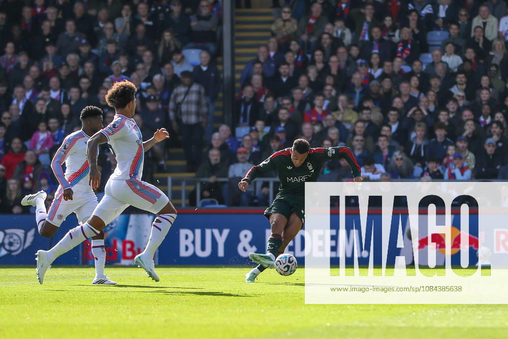 11th October 2026; Selhurst Park, London, England; Premier League Football, Crystal Palace versus Nottingham Forest; Dan Ndoye of Nottingham Forest scores in the 3rd minute for 0-1 KatiexChan