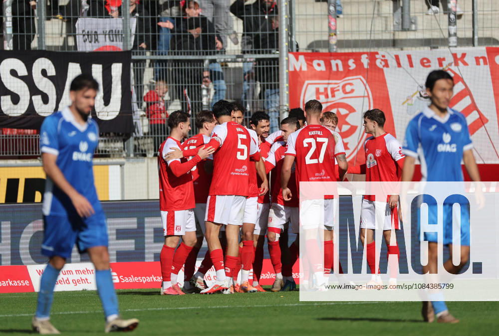 Halle, Saale, Saxony-Anhalt, Leuna, Chemistry, Stadium, Sports, Soccer, Hallescher FC (Halle), HFC, Northeast Regional League, 4th Division, Men, 2026–2027 Season, Matchday 12, HFC vs. RSV Eintracht, Goal: 1–0 by Osman Atilgan, Hallescher FC (HFC), celebration