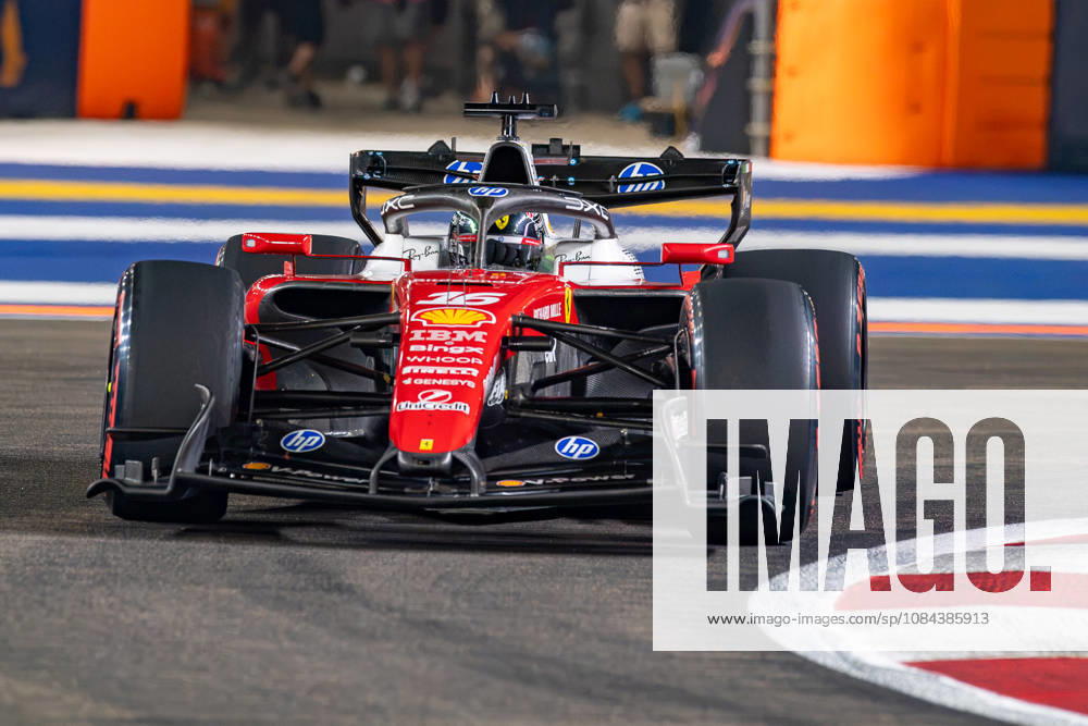 11th October 2026; Marina Bay, Singapore; Formula 1, Singapore Grand Prix, Race Day; Charles Leclerc of Ferrari is a close second DavidxAsh