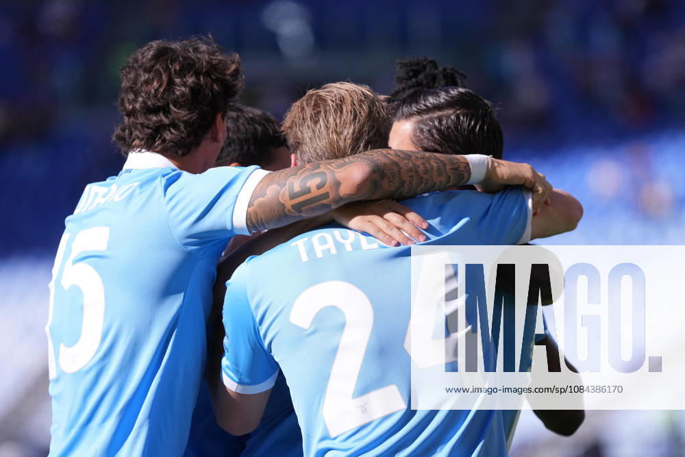 Lazios Nuno Tavares celebrates after scoring during the Serie A EniLive soccer match between Lazio and Monza at the Rome s Olympic stadium, Italy - Sunday October 11, 2026 - Soccer ( Photo by Alfredo Falcone LaPresse )