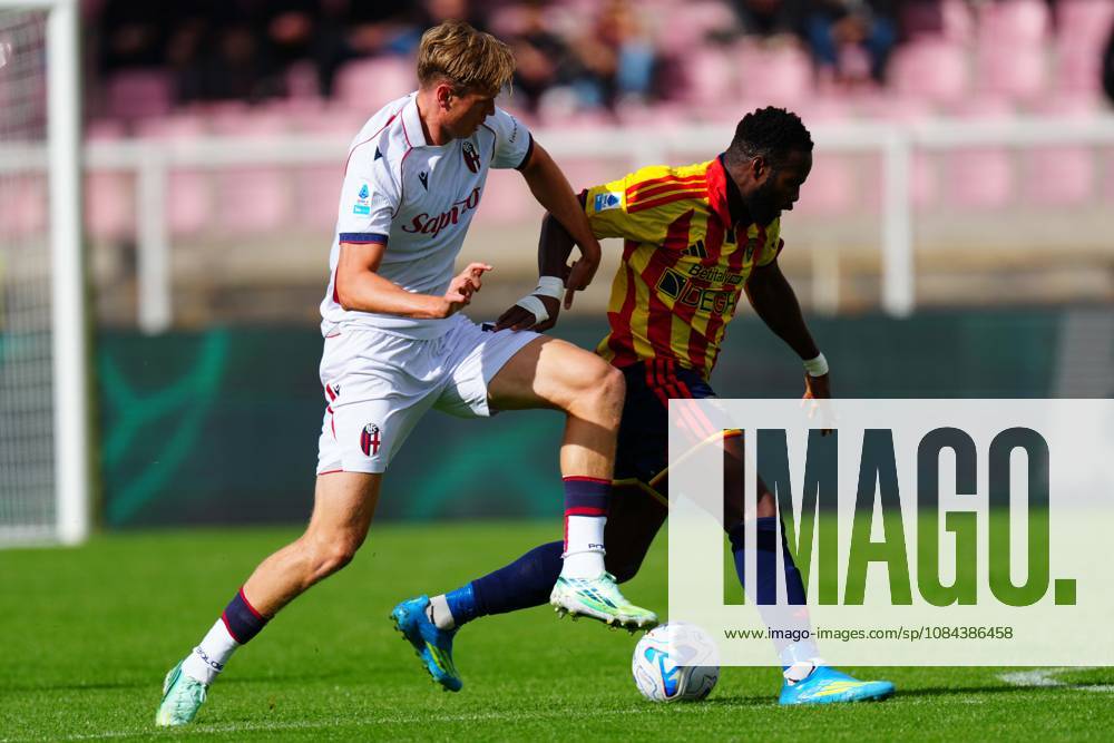 US Lecce s Central Midfielder Lassana Coulibaly (29 US Lecce) and Bologna FC s Centre-back Torbjorn Heggem (14 Bologna FC) in action during the Serie A Enilive matchday 6 match between US Lecce and Bologna FC 1909 at the Stadio Via del Mare in Lecce, Italy, Sunday, October 11, 2026. (Credit Image: Giovanni Evangelista LaPresse)