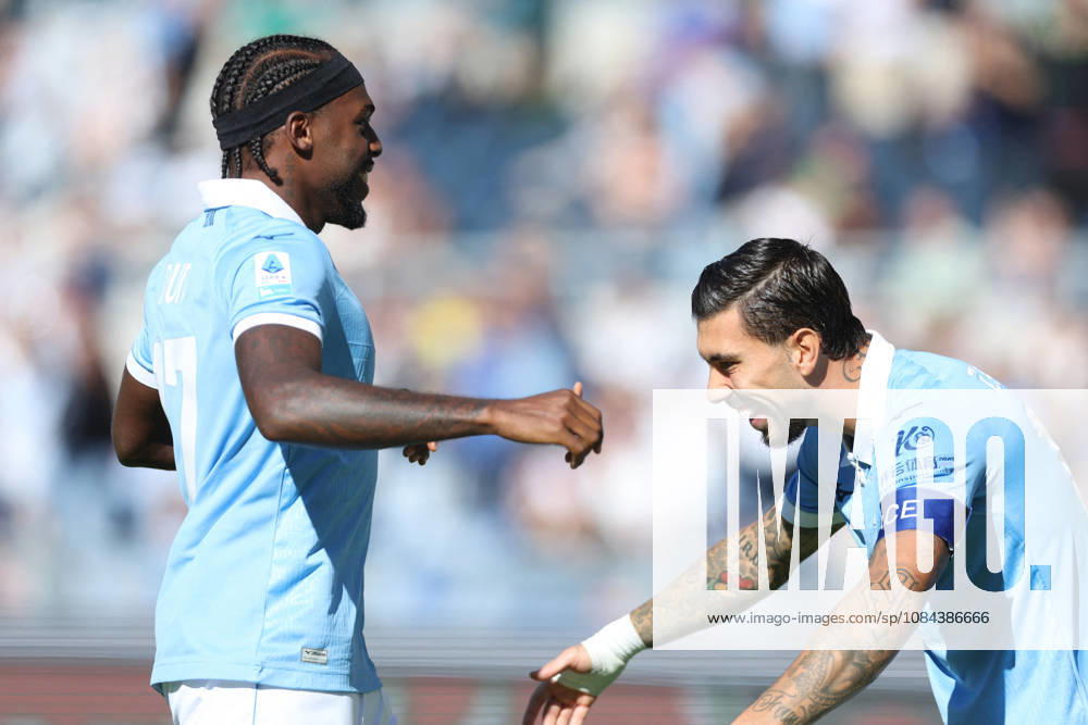 SOCCER - Serie A - SS Lazio vs. AC Monza Photo by IPA ABACAPRESS.COM89549560 - Rome, Italy - October 11, 2026: Nuno Albertino Varela Tavares (Defender) of Lazio scores a goal and celebrates with his teammates during the 2026-2027 Italian Serie A - Enilive Championship soccer match between SS Lazio and AC Monza at the Olympic Stadium in Rome. Rome Italy