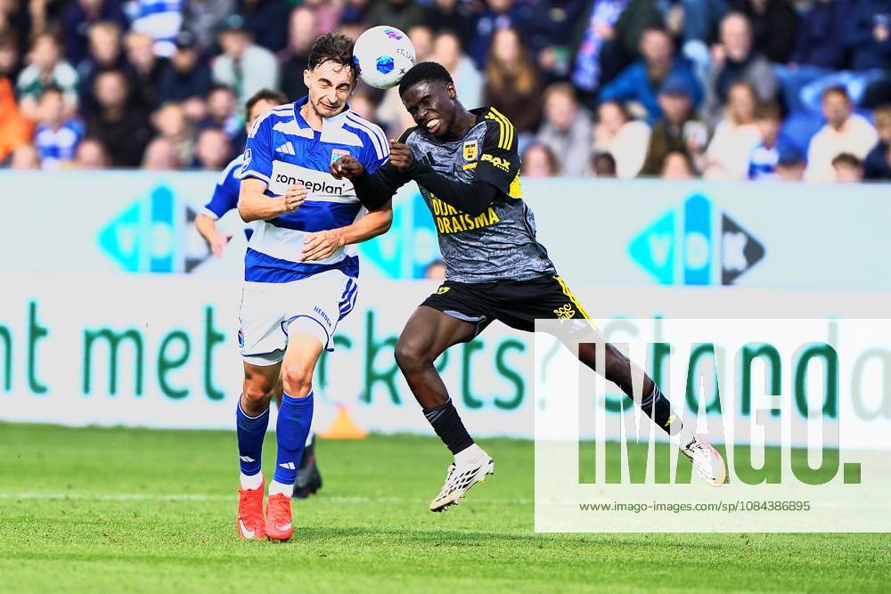 2026-10-11 VriendenLoterij Eredivisie: PEC Zwolle v SC Cambuur ZWOLLE, NETHERLANDS - OCTOBER 11: Tobias Sommer of PEC Zwolle and Ethan Apkakou of SC Cambuur during the VriendenLoterij Eredivisie match between PEC Zwolle and SC Cambuur at Mac3Park Stadion on October 11, 2026 in Zwolle, Netherlands. Zwolle Mac3Park Stadion Netherlands Content not available for redistribution in The Netherlands directly or indirectly through any third parties.