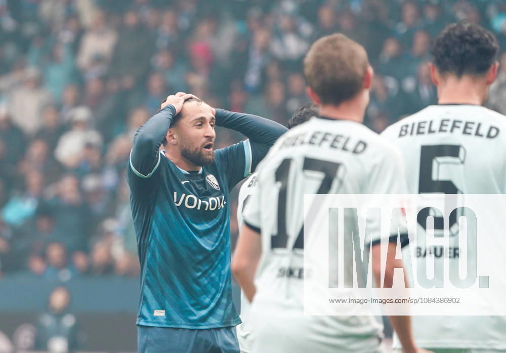 Germany Soccer 2. Bundesliga 2026–2027, Matchday 7: VfL Bochum vs. Arminia Bielefeld, Vonovia Ruhrstadion, Bochum; Scoring chance by Berkan Taz (VfL Bochum); 10: Gestures, body language, emotion; Bochum, Vonovia Ruhrstadion, Germany