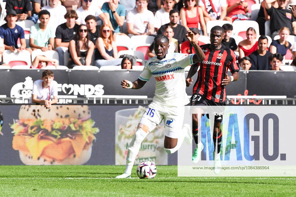 OGC Nice v RC Strasbourg Alsace - Ligue 1 McDonald s 2026 2027 Genesis ANTWI of RC Strasbourg and Aliou BALDE of Nice during Ligue 1 McDonald s match between Nice and Strasbourg at Allianz Riviera Stadium on October 11, 2026 in Nice, France. Nice France