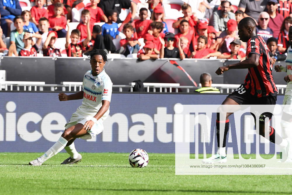 OGC Nice v RC Strasbourg Alsace - Ligue 1 McDonald s 2026 2027 Samuel AMO-AMEYAW of Strasbourg and Djibril COULIBALY of Nice during Ligue 1 McDonald s match between Nice and Strasbourg at Allianz Riviera Stadium on October 11, 2026 in Nice, France. Nice France