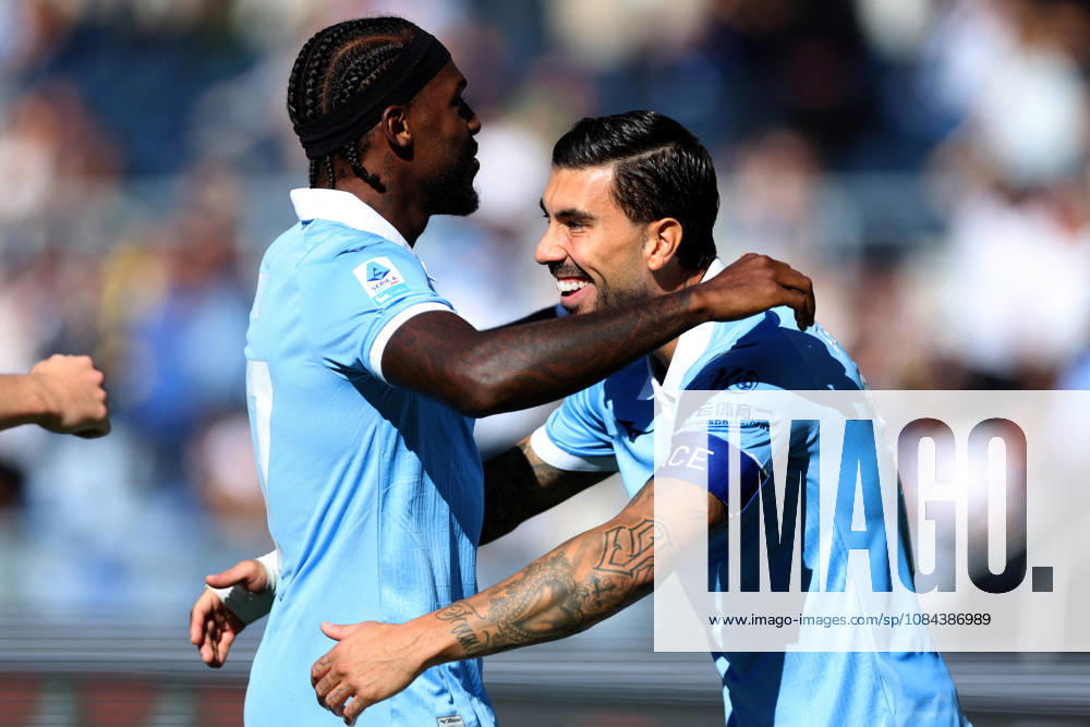 SOCCER - Serie A - SS Lazio vs. AC Monza Photo by IPA ABACAPRESS.COM89549577 - Rome, Italy - October 11, 2026: Nuno Albertino Varela Tavares (Defender) of Lazio scores a goal and celebrates with his teammates during the 2026-2027 Italian Serie A - Enilive Championship soccer match between SS Lazio and AC Monza at the Olympic Stadium in Rome. Rome Italy