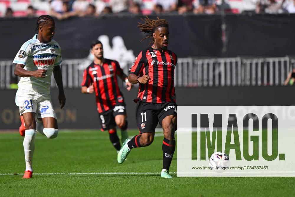 Elye Wahi (OGCN) - Ligue 1 McDonalds match between OGC Nice and Racing Club de Strasbourg Alsace on October 11, 2026 at the Allianz Riviera Stadium in Nice.