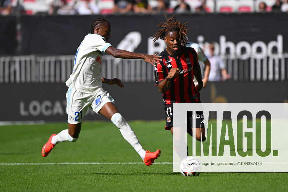 Elye Wahi (OGCN) - Ligue 1 McDonalds match between OGC Nice and Racing Club de Strasbourg Alsace on October 11, 2026 at the Allianz Riviera Stadium in Nice.