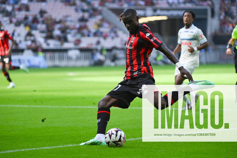 Niels Nkounkou (OGCN) - Ligue 1 McDonalds match between OGC Nice and Racing Club de Strasbourg Alsace on October 11, 2026 at the Allianz Riviera Stadium in Nice.