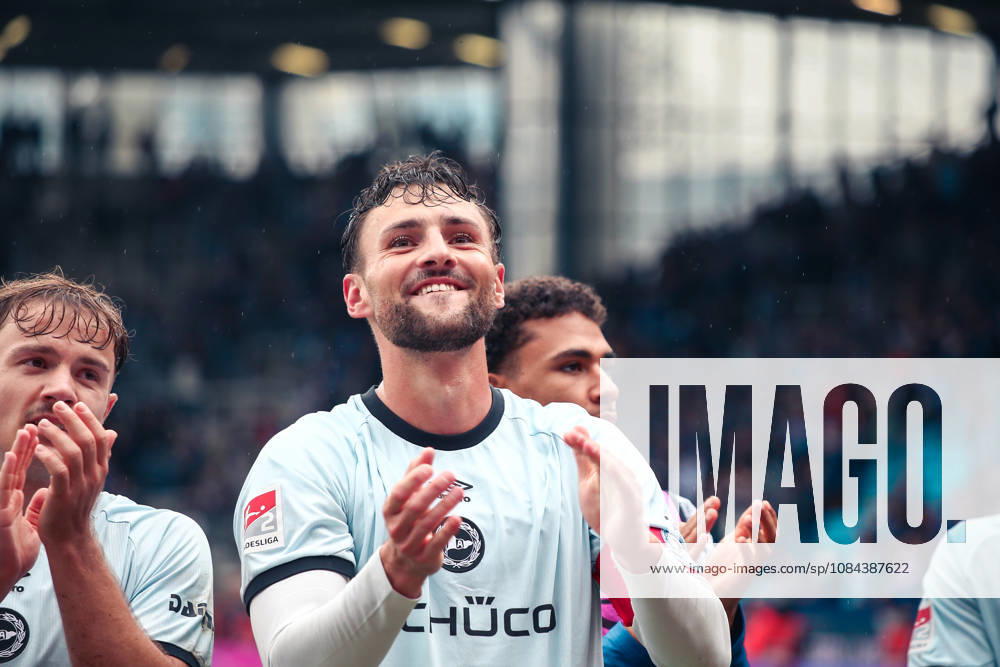 Germany Soccer 2. Bundesliga 2026–2027, Matchday 7: VfL Bochum vs. Arminia Bielefeld, Vonovia Ruhrstadion, Bochum; Maximilian Bauer of Arminia Bielefeld celebrates a goal; 5: Gestures, body language, emotion; Bochum, Vonovia Ruhrstadion, Germany