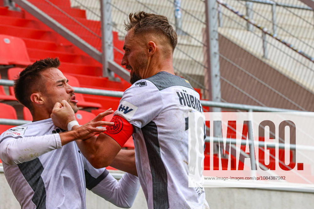 Robin Kalem of SV Wehen Wiesbaden, No. 10, celebrates after scoring the goal that made the score 2–4. Wiesbaden ultimately won the match quite convincingly in the game between FC Ingolstadt 04 and SV Wehen Wiesbaden on October 11, 2026, DFB regulations prohibit any use of photographs as image sequences and or quasi-video. GER, Soccer, 3. Liga, Matchday 8, FC Ingolstadt 04 vs. SV Wehen Wiesbaden, October 11, 2026, Audi Sportpark Ingolstadt
