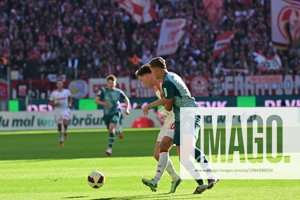 Cologne Soccer, Men s, 2026–2027 Season, 1. FC Cologne vs. Borussia Mönchengladbach: Head-to-head matchup between Marias Buelter (Cologne) and Jan Leszczynski (Gladbach). DFL regulations prohibit any use of photographs as image sequences and or quasi-video. Rhein Energie Stadium, North Rhine-Westphalia, Germany