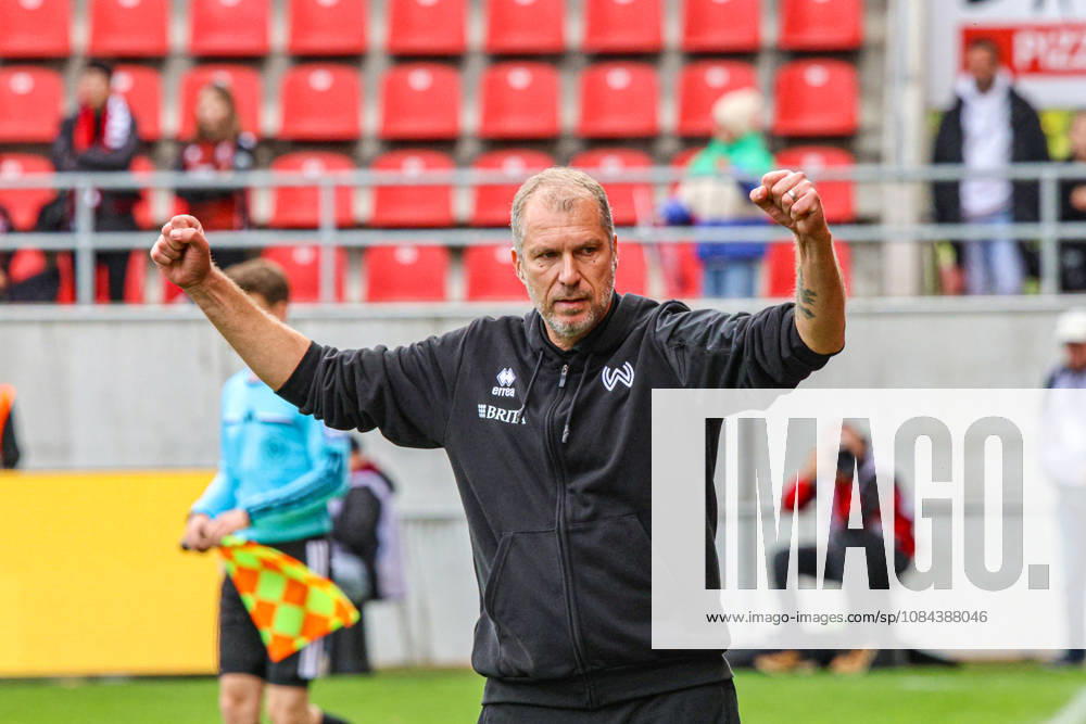 Coach Jochen Seitz, head coach of SV Wehen Wiesbaden, appears very relaxed after his first game for Wiesbaden in the match between FC Ingolstadt 04 and SV Wehen Wiesbaden on October 11, 2026, DFB regulations prohibit any use of photographs as image sequences and or quasi-video. GER, Soccer, 3. Liga, Matchday 8, FC Ingolstadt 04 vs. SV Wehen Wiesbaden, October 11, 2026, Audi Sportpark Ingolstadt