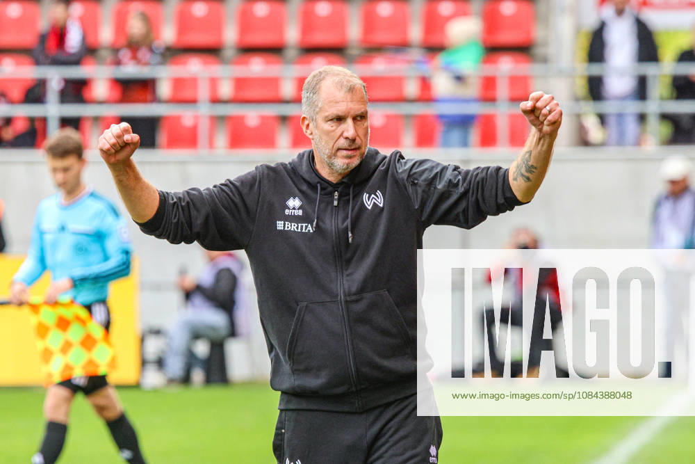 Coach Jochen Seitz, head coach of SV Wehen Wiesbaden, appears very relaxed after his first game for Wiesbaden in the match between FC Ingolstadt 04 and SV Wehen Wiesbaden on October 11, 2026, DFB regulations prohibit any use of photographs as image sequences and or quasi-video. GER, Soccer, 3. Liga, Matchday 8, FC Ingolstadt 04 vs. SV Wehen Wiesbaden, October 11, 2026, Audi Sportpark Ingolstadt