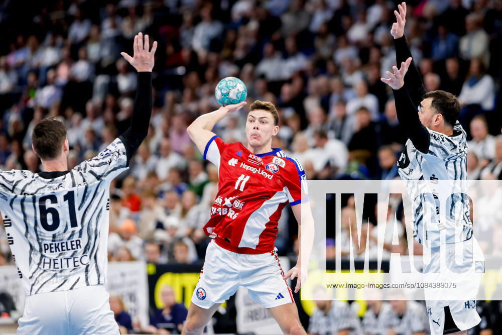 Kiel, October 11, 2026; Handball, 2026–27 Bundesliga 1, THW Kiel vs. Handball Club Hamburg; Hendrik Pekeler (THW Kiel), 61; Nicolaj Jörgensen (HC Hamburg), 11; Domagoj Duvnjak (THW Kiel), 4