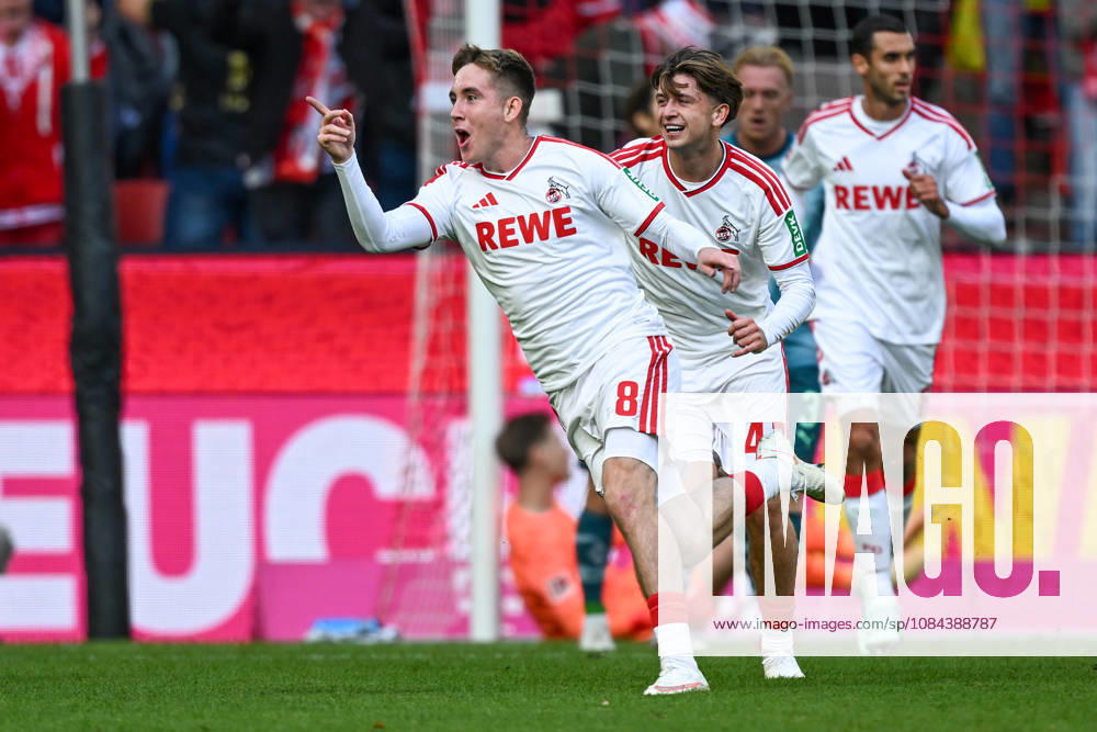 Isak Johannesson of Cologne 8 celebrates after scoring the goal to make it 1–0 on November 10, 2026 ¢ Soccer ¢ 1. FC Cologne vs. Borussia Mönchengladbach, RheinEnergieStadion, Cologne, DFB and DFL regulations prohibit any use of photographs as image sequences and or quasi-video. NRW, Germany