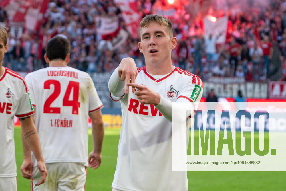 Germany 1 Bundesliga 2026–2027, Matchday 5, 1. FC Köln vs. Borussia Mönchengladbach, Sunday, October 11, 2026, RheinEnergie Stadium, Cologne, North Rhine-Westphalia; Goal and celebration of the 1–0 score by Isak Johannesson of 1. FC Köln; 8: Joy, emotions, and cheers at the RheinEnergie Stadium in Cologne, Germany