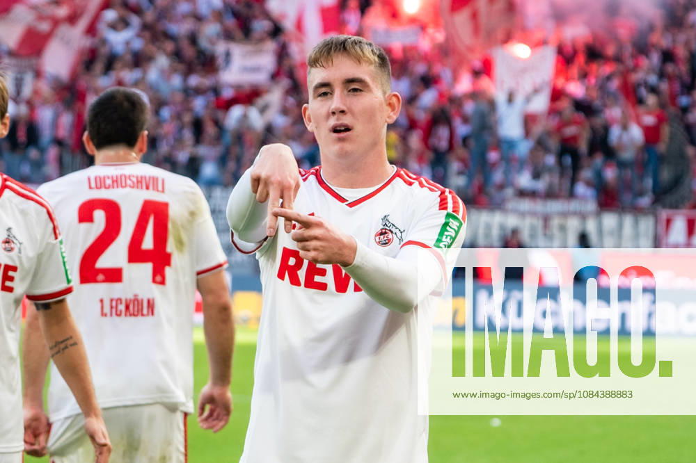 Germany 1 Bundesliga 2026–2027, Matchday 5, 1. FC Köln vs. Borussia Mönchengladbach, Sunday, October 11, 2026, RheinEnergie Stadium, Cologne, North Rhine-Westphalia; Goal and celebration of the 1–0 score by Isak Johannesson of 1. FC Köln; 8: Joy, emotions, and cheers at the RheinEnergie Stadium in Cologne, Germany