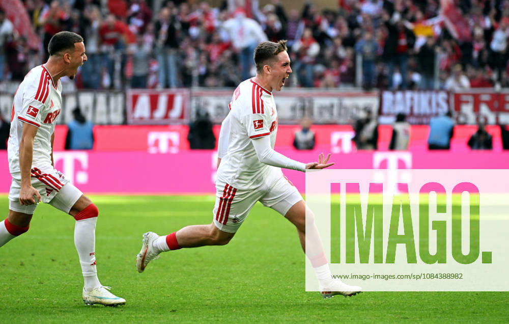 Cologne, Germany, Bundesliga 1, Matchday 5, Rhein Energie Stadium Cologne, 1. FC Köln vs. Borussia Mönchengladbach: Isak Johannesson celebrates after scoring. Celebration, Joy, Action