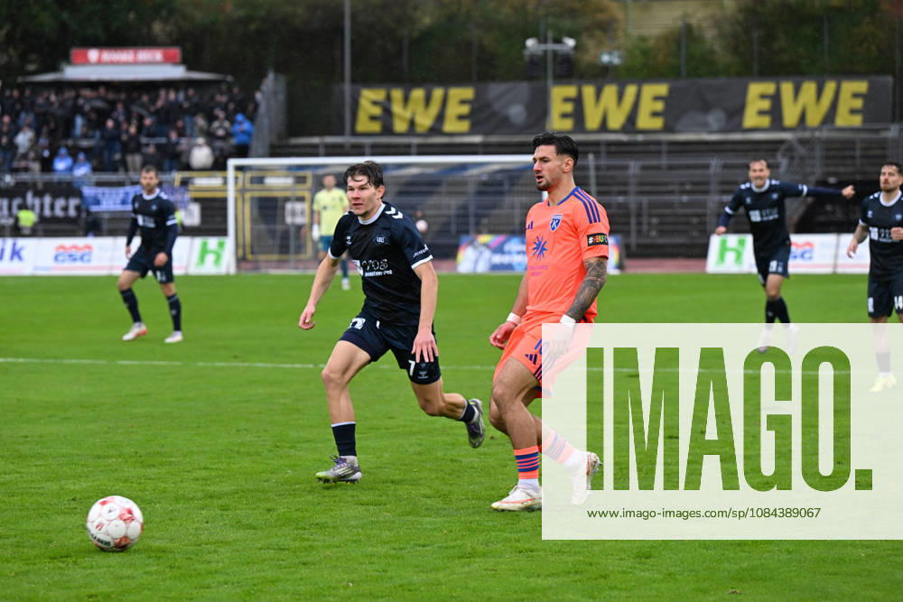GER, Soccer, Regionalliga Nord, Matchday 13, 2026–2027 Season, Oldenburg, Marschweg Stadium, VfB Oldenburg vs. BSV Kickers Emden Semin KOJIC BSV Kickers Emden 10 Vjekoslav TARITAS VfB Oldenburg 7 Oldenburg Marschweg Stadium Lower Saxony Germany