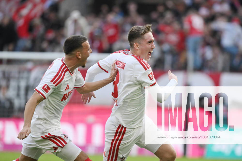Celebration 1 0 Isak Johannesson 1 FC Cologne, Said El Mala 1 FC Cologne, April 11, 2026, Soccer 1 Bundesliga, 2026–2027 Season, Matchday 5, 1. FC Köln vs. Borussia Mönchengladbach. DFL regulations prohibit any use of photographs as image sequences and or quasi-video. Cologne, RheinEnergie Stadium, North Rhine-Westphalia, Germany Team2