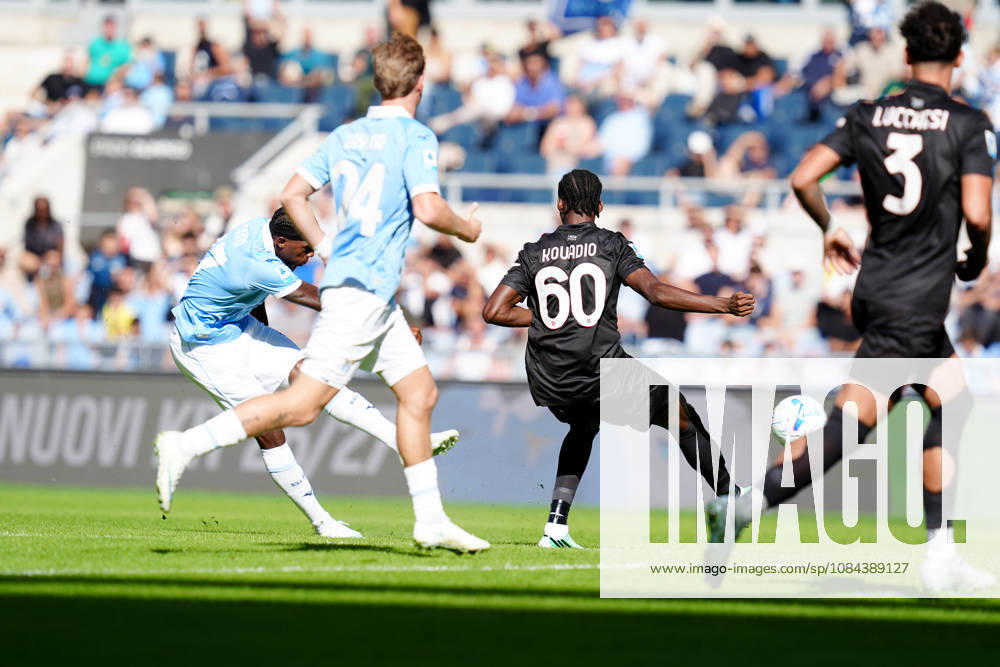 SS Lazio v AC Monza - Serie A Enilive Nuno Tavares of SS Lazio scores first goal during the Serie A Enilive match between SS Lazio and AC Monza at Olympic Stadium on October 11, 2026 in Rome, Italy. Rome Olympic Stadium Lazio Italy