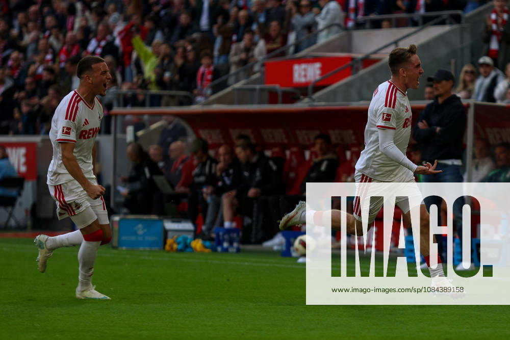GER, Soccer, Men s, Bundesliga, 1. Bundesliga, 2026–2027 Season, 1. FC Köln vs. VfL Borussia Mönchengladbach, Ósak Johannesson (KOE) celebrates his goal to make it 1–0 with Said El Mala (KOE)