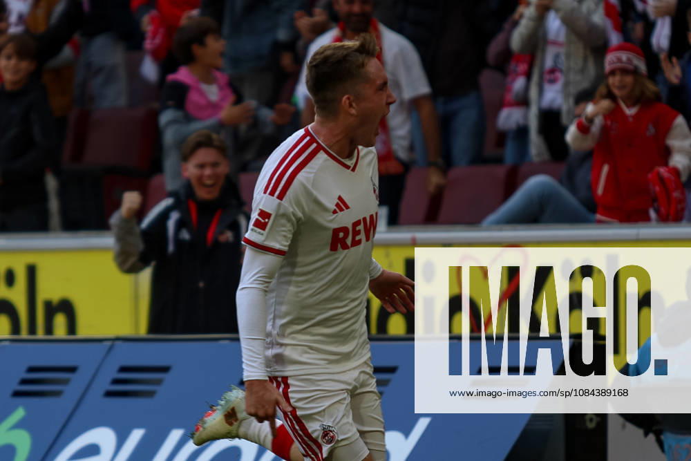 GER, Soccer, Men s, Bundesliga, 1. Bundesliga, 2026–2027 Season, 1. FC Köln vs. VfL Borussia Mönchengladbach, Ósak Johannesson (KOE), goal celebration—celebrating after scoring the 1–0 goal