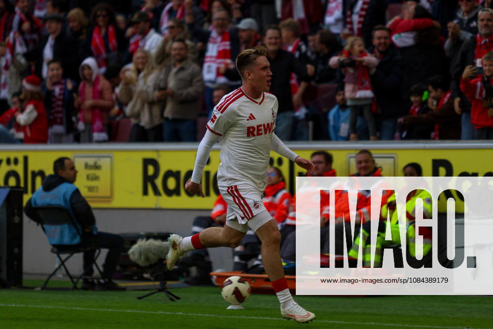 GER, Soccer, Men s, Bundesliga, 1. Bundesliga, 2026–2027 Season, 1. FC Köln vs. VfL Borussia Mönchengladbach, Ósak Johannesson (KOE), goal celebration—celebrating after scoring the 1–0 goal