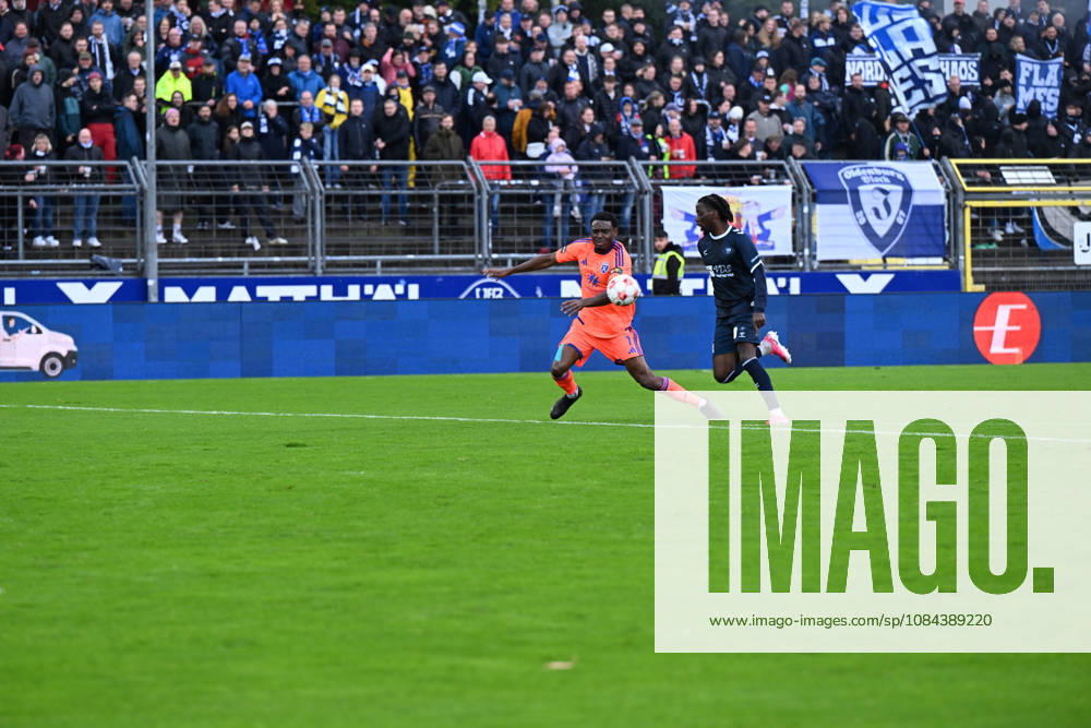 GER, Soccer, Regionalliga Nord, Matchday 13, 2026–2027 Season, Oldenburg, Marschweg Stadium, VfB Oldenburg vs. BSV Kickers Emden Ayukayoh MENGOT BSV Kickers EMDEN 7 Glory KIVETA NDONGALASIYA VfB Oldenburg 18 Oldenburg Marschweg Stadium Lower Saxony Germany