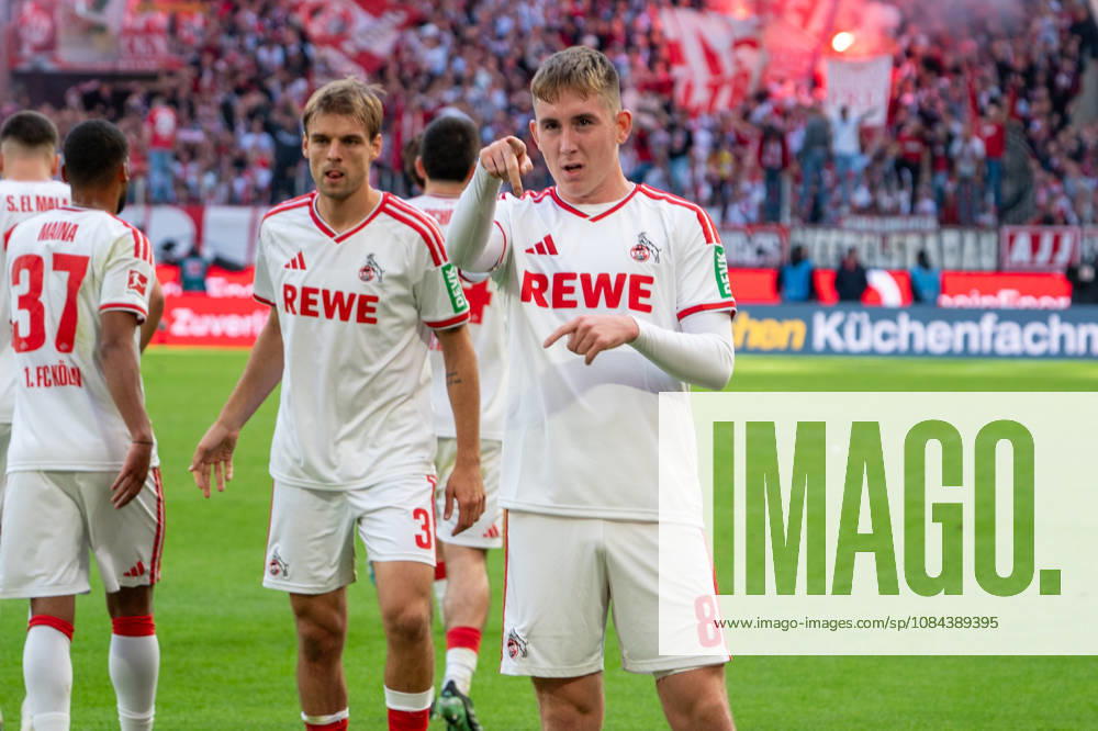 Germany 1 Bundesliga 2026–2027, Matchday 5, 1. FC Köln vs. Borussia Mönchengladbach, Sunday, October 11, 2026, RheinEnergie Stadium, Cologne, North Rhine-Westphalia; goal and celebration following the 1–0 goal by Isak Johannesson of 1. FC Köln; 8: Joy, emotions, and cheers at the RheinEnergie Stadium in Cologne, Germany